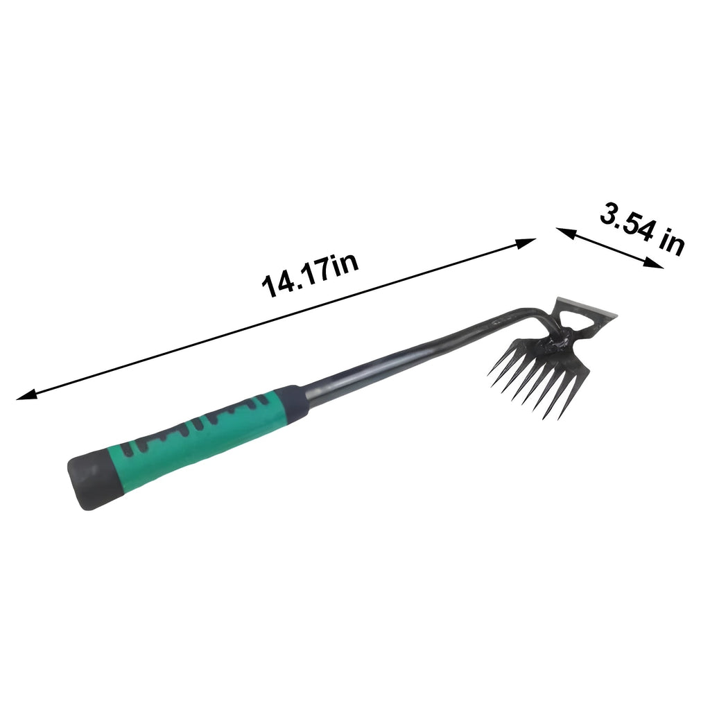 8-Tooth Hand Hoe for Efficient Gardening & Light Farming - Durable Cultivator Tool