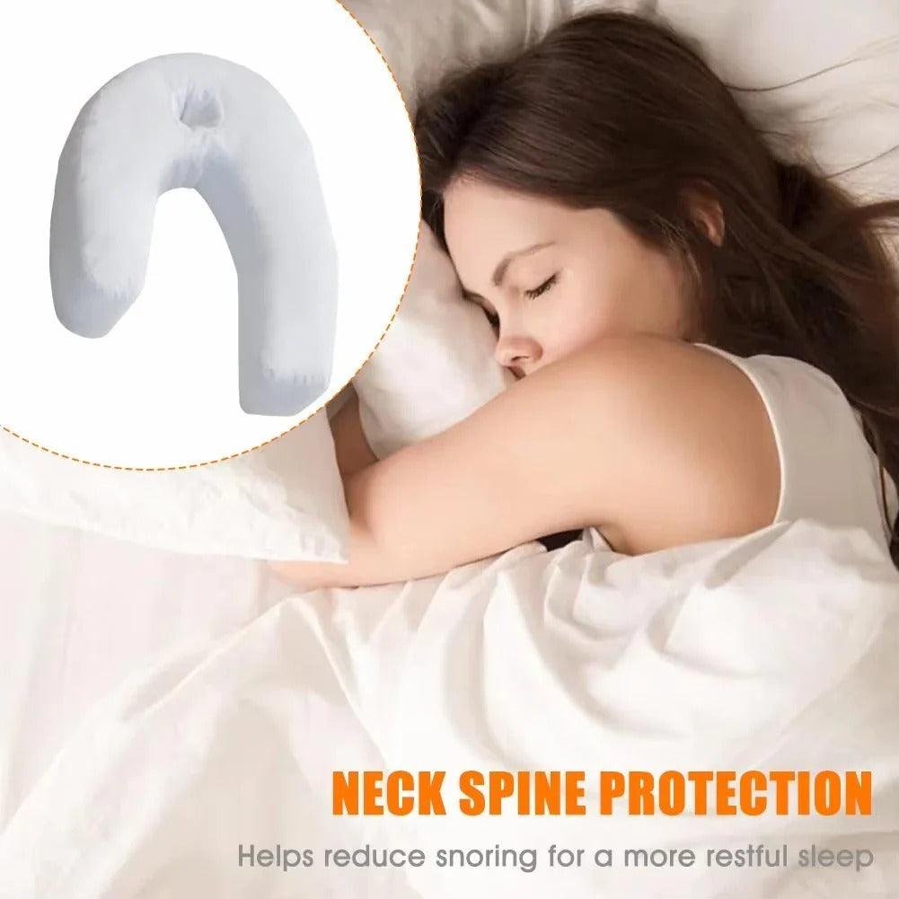 Ergonomic U-Shaped Side Sleeper Pillow for Optimal Neck and Spine Support - Perfect for Comfortable Sleep