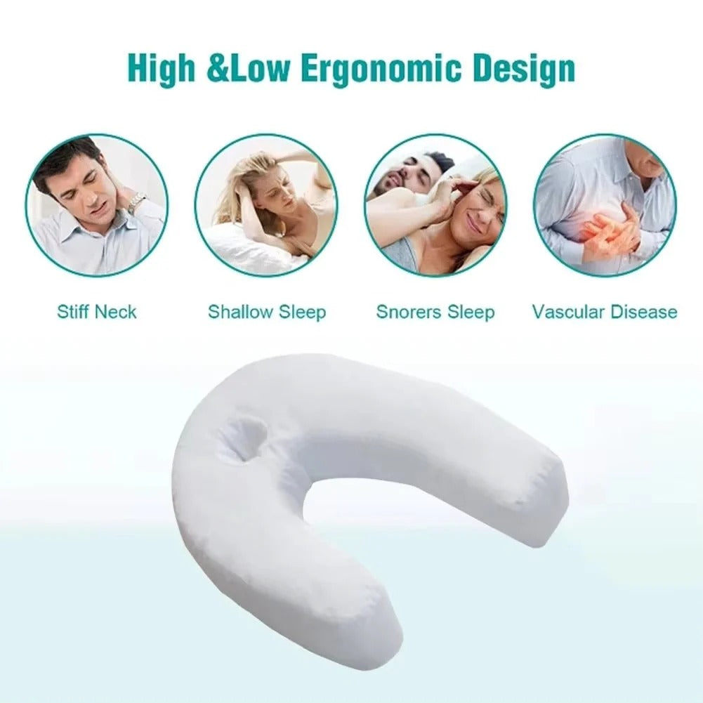 Ergonomic U-Shaped Side Sleeper Pillow for Optimal Neck and Spine Support - Perfect for Comfortable Sleep