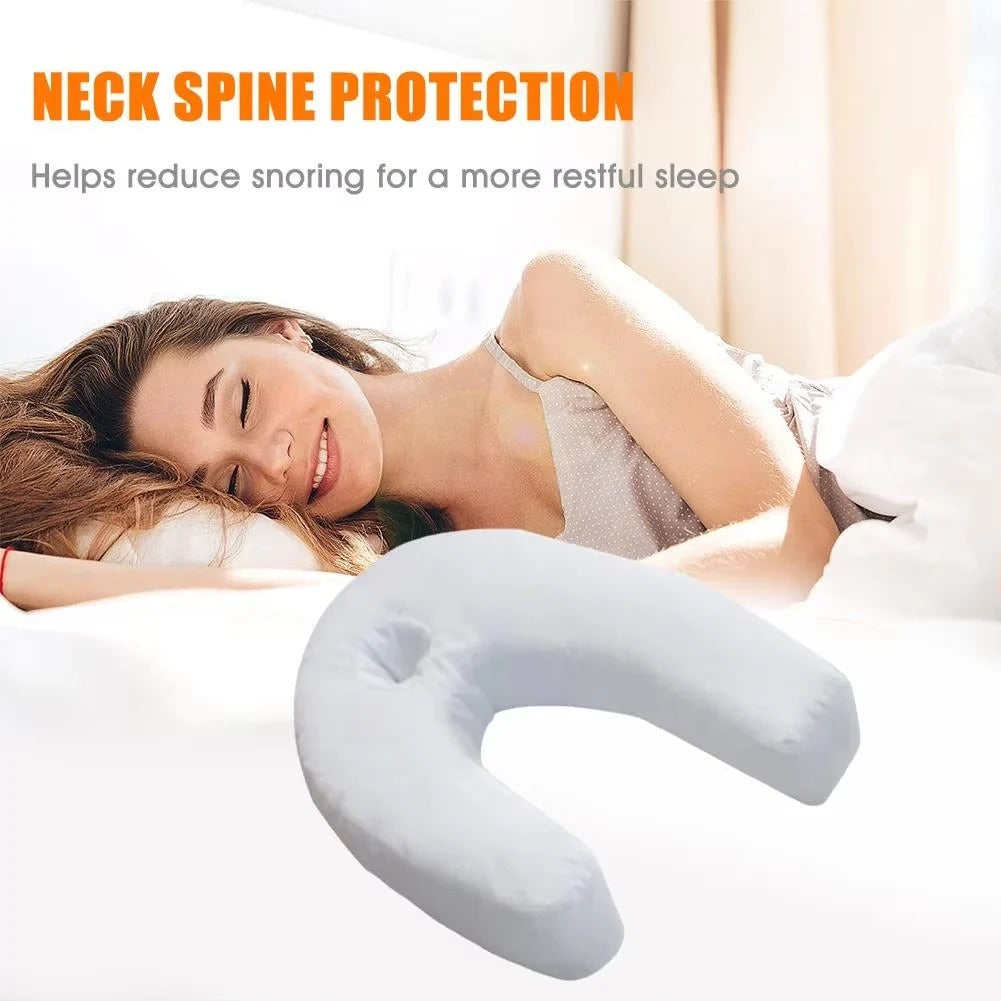 Ergonomic U-Shaped Side Sleeper Pillow for Optimal Neck and Spine Support - Perfect for Comfortable Sleep
