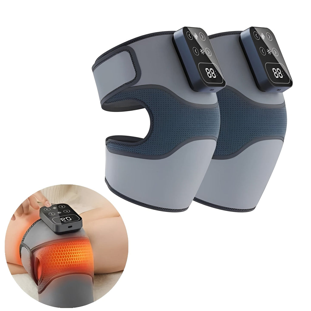 Cordless Infrared Heated Knee Massage Brace - Pain Relief & Comfort for Joint Support