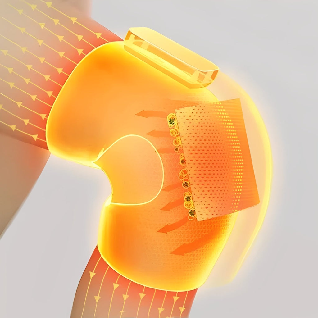 Cordless Infrared Heated Knee Massage Brace - Pain Relief & Comfort for Joint Support