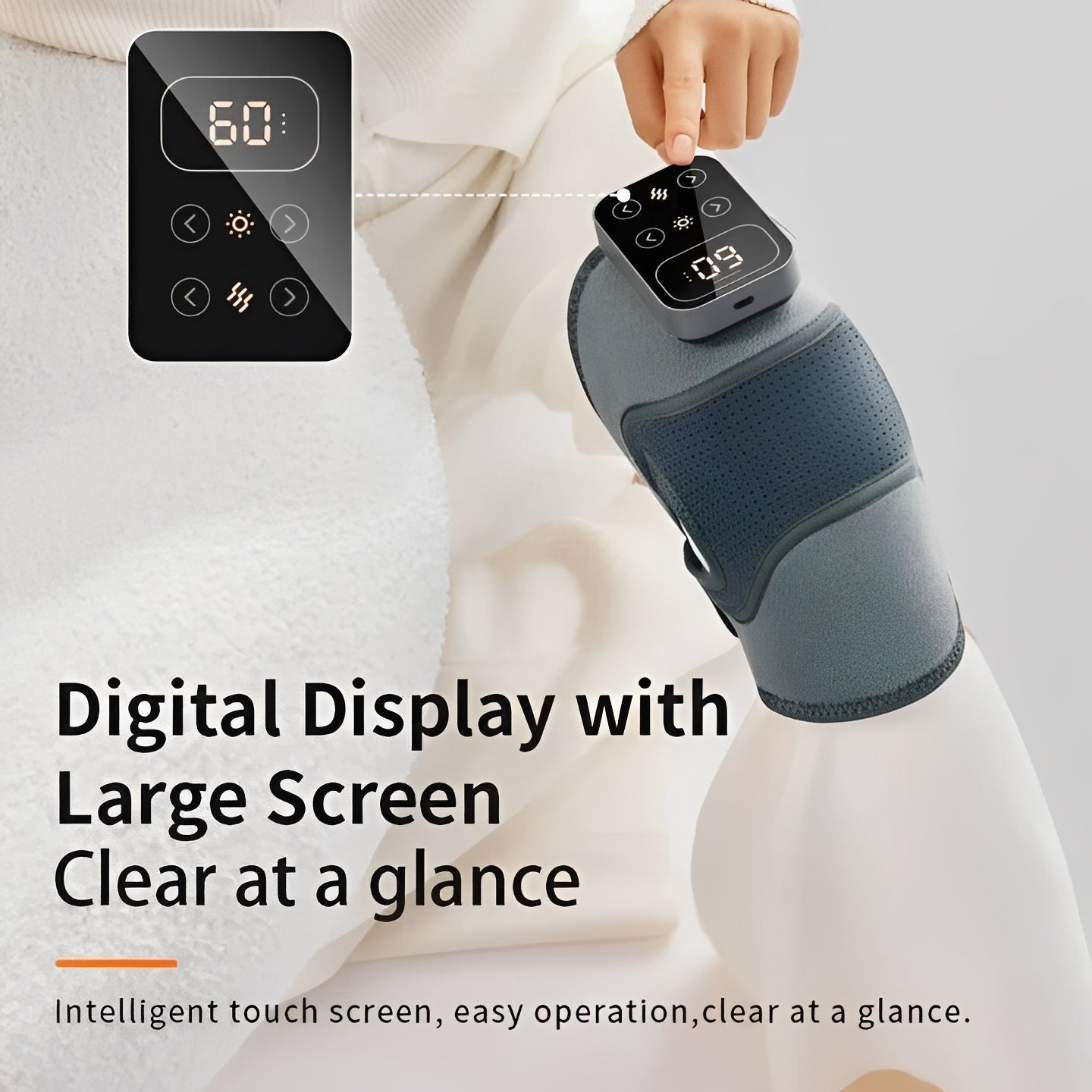 Cordless Infrared Heated Knee Massage Brace - Pain Relief & Comfort for Joint Support