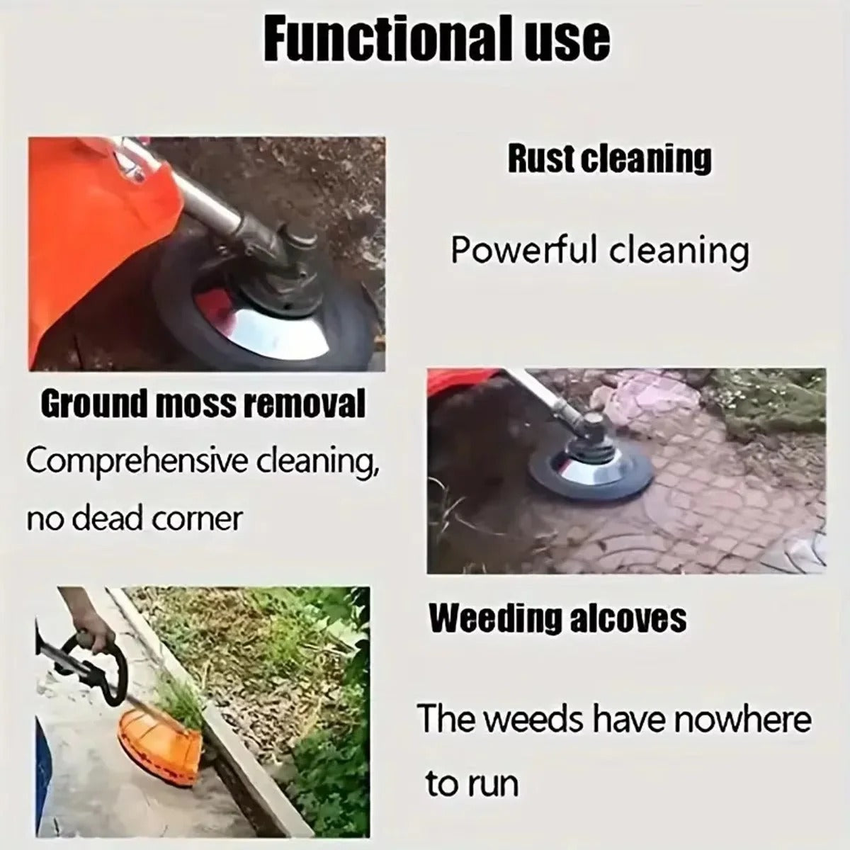 Heavy-Duty Metal Wire Brush Cutter Attachment for Trimmers - Ideal for Tough Brush and Grass Clearing