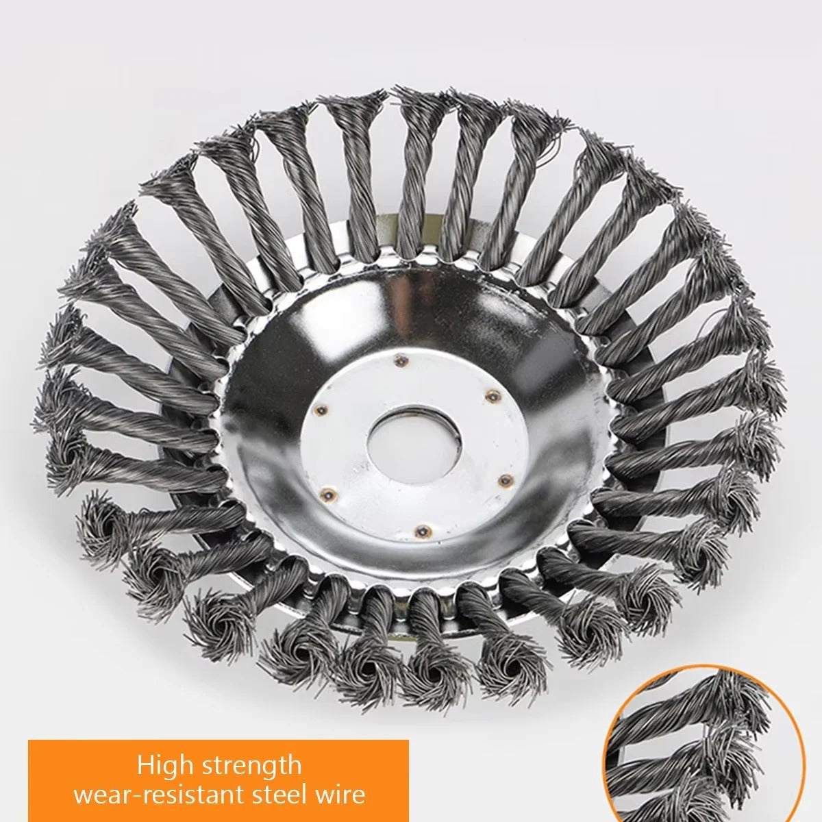 Heavy-Duty Metal Wire Brush Cutter Attachment for Trimmers - Ideal for Tough Brush and Grass Clearing