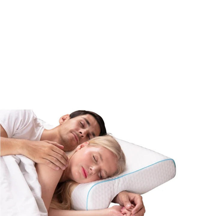 Memory Foam Couples Pillow with L-Shaped Arm Channel Design for Ultimate Comfort and Support