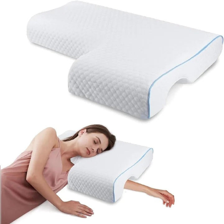 Memory Foam Couples Pillow with L-Shaped Arm Channel Design for Ultimate Comfort and Support