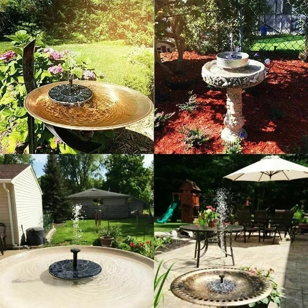 Solar-Powered Floating Fountain Pump for Bird Baths & Garden Ponds - Eco-Friendly Water Feature
