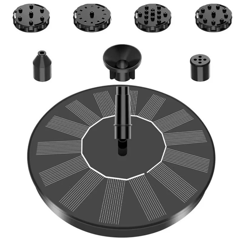 Solar-Powered Floating Fountain Pump for Bird Baths & Garden Ponds - Eco-Friendly Water Feature
