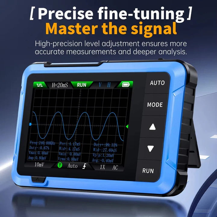 Portable Digital Oscilloscope for Basic Signal Analysis - Compact, High-Precision Measurement Tool for Electronics Testing