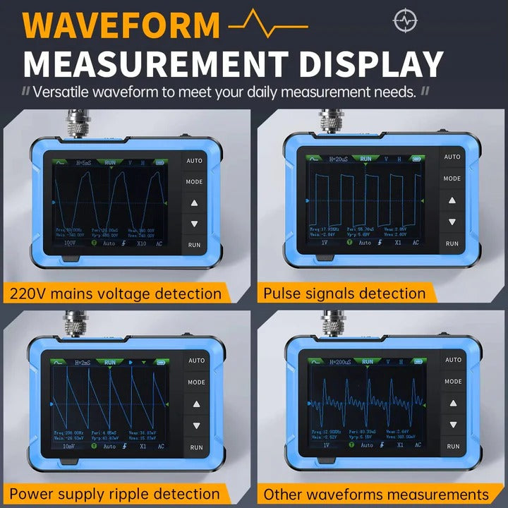 Portable Digital Oscilloscope for Basic Signal Analysis - Compact, High-Precision Measurement Tool for Electronics Testing