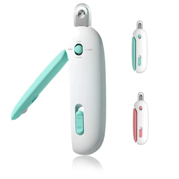 Professional Pet Nail Trimmer with Stainless Steel Blades & Safety Nail Guard - Easy & Efficient Grooming Tool for Dogs & Cats