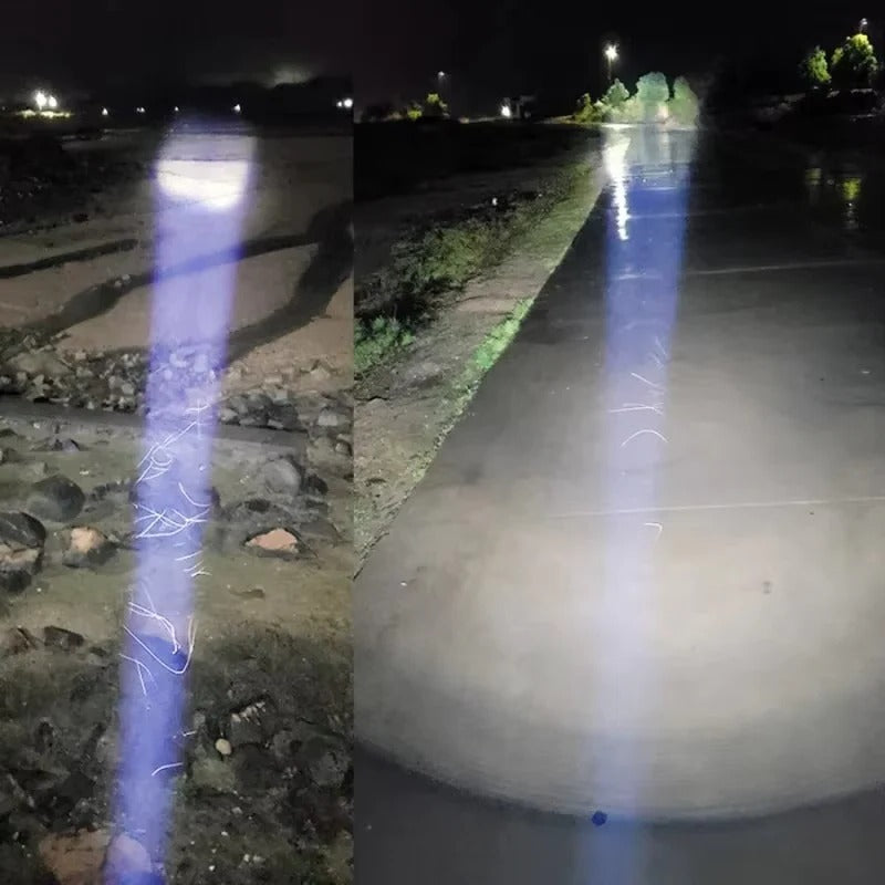 USB Rechargeable LED Flashlight with Adjustable Beam - High Lumens, Compact & Durable Design