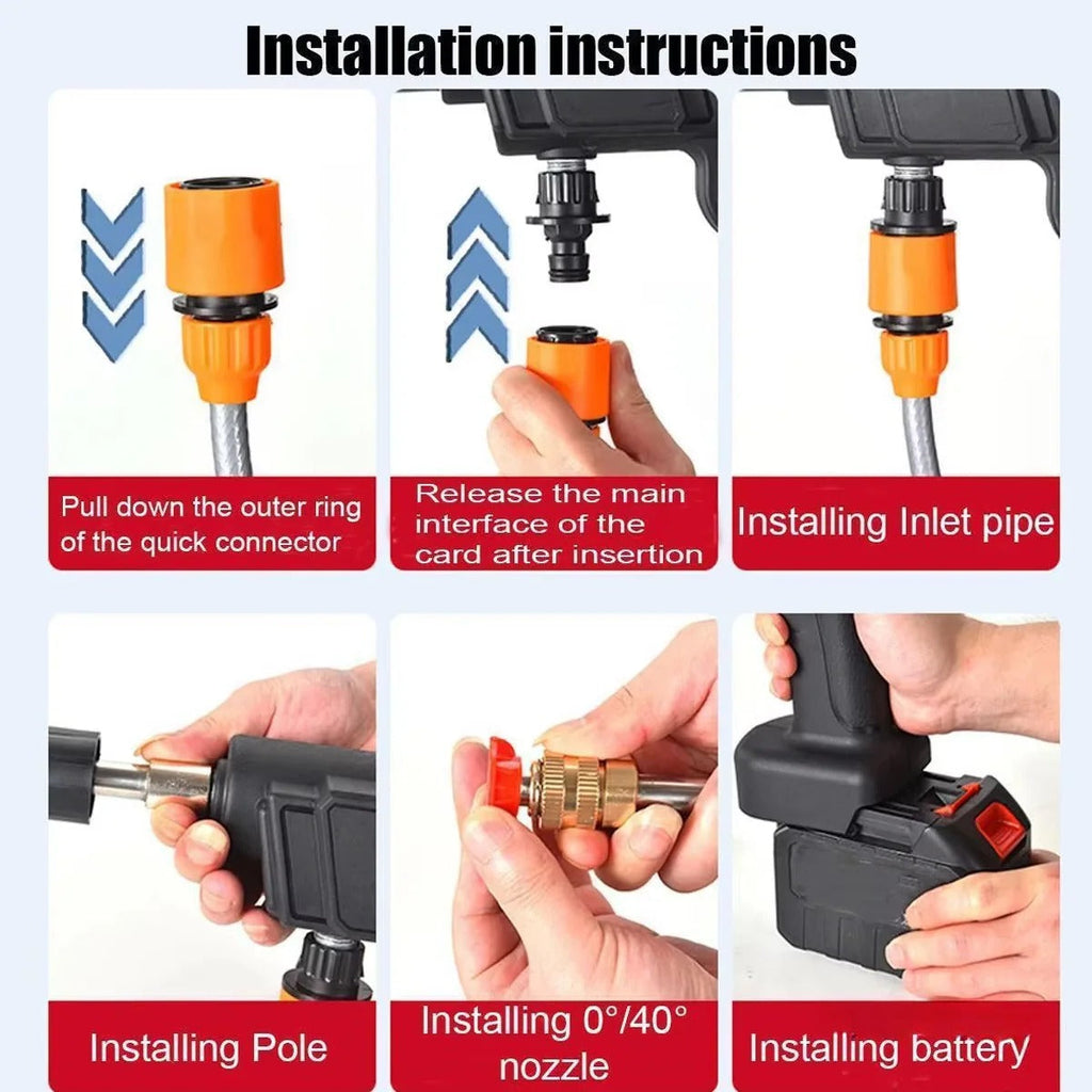 Cordless Portable Car Washer - Rechargeable Spray Gun for Effortless Cleaning on the Go