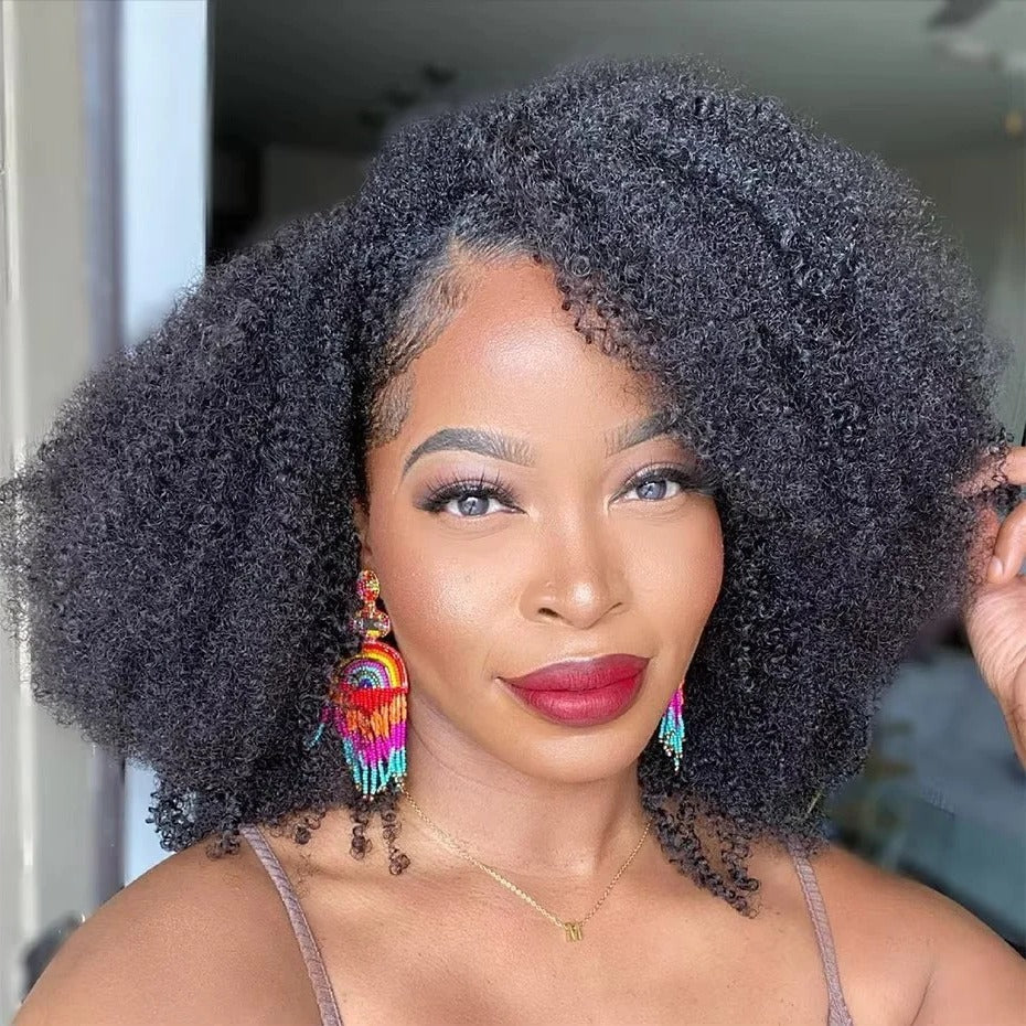 Premium Brazilian Virgin Afro Kinky Curly Hair Bundles - 100% Natural Human Hair for Full Volume & Style