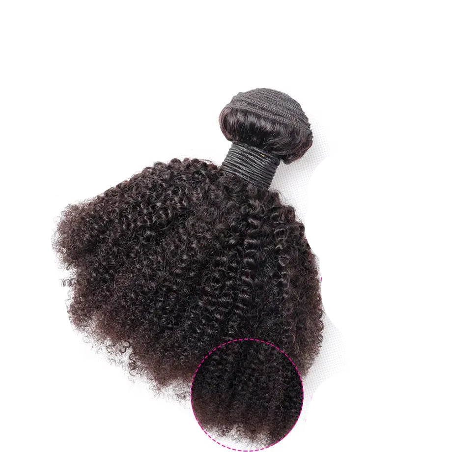 Premium Brazilian Virgin Afro Kinky Curly Hair Bundles - 100% Natural Human Hair for Full Volume & Style