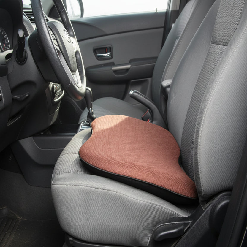 Premium Memory Foam Car Seat Cushion for Enhanced Height & Ultimate Comfort