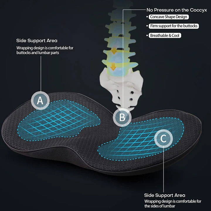 Premium Memory Foam Car Seat Cushion for Enhanced Height & Ultimate Comfort