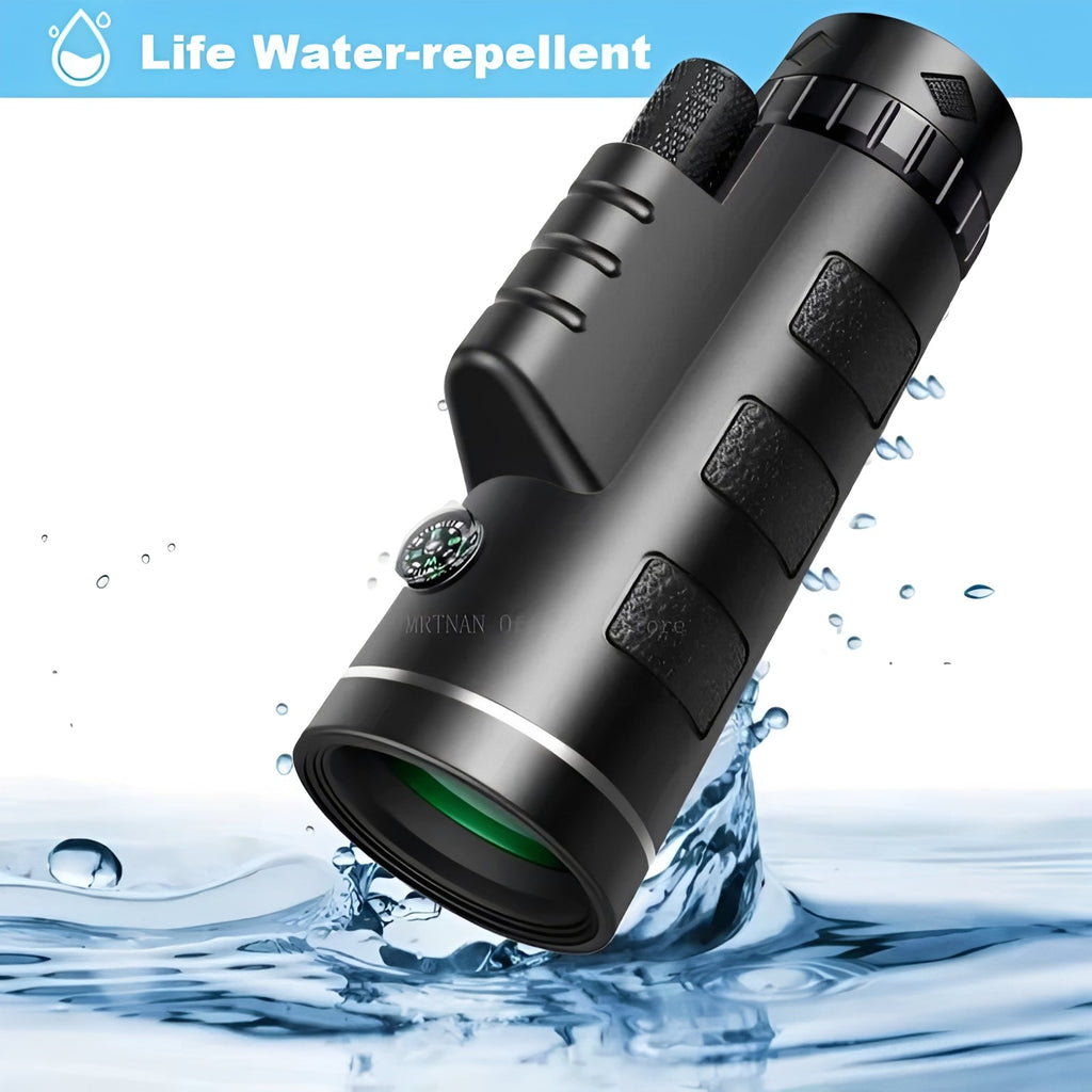 High-Power 40x60 Portable Monocular Telescope with Smartphone Adapter & Adjustable Tripod - Perfect for Outdoor Adventures