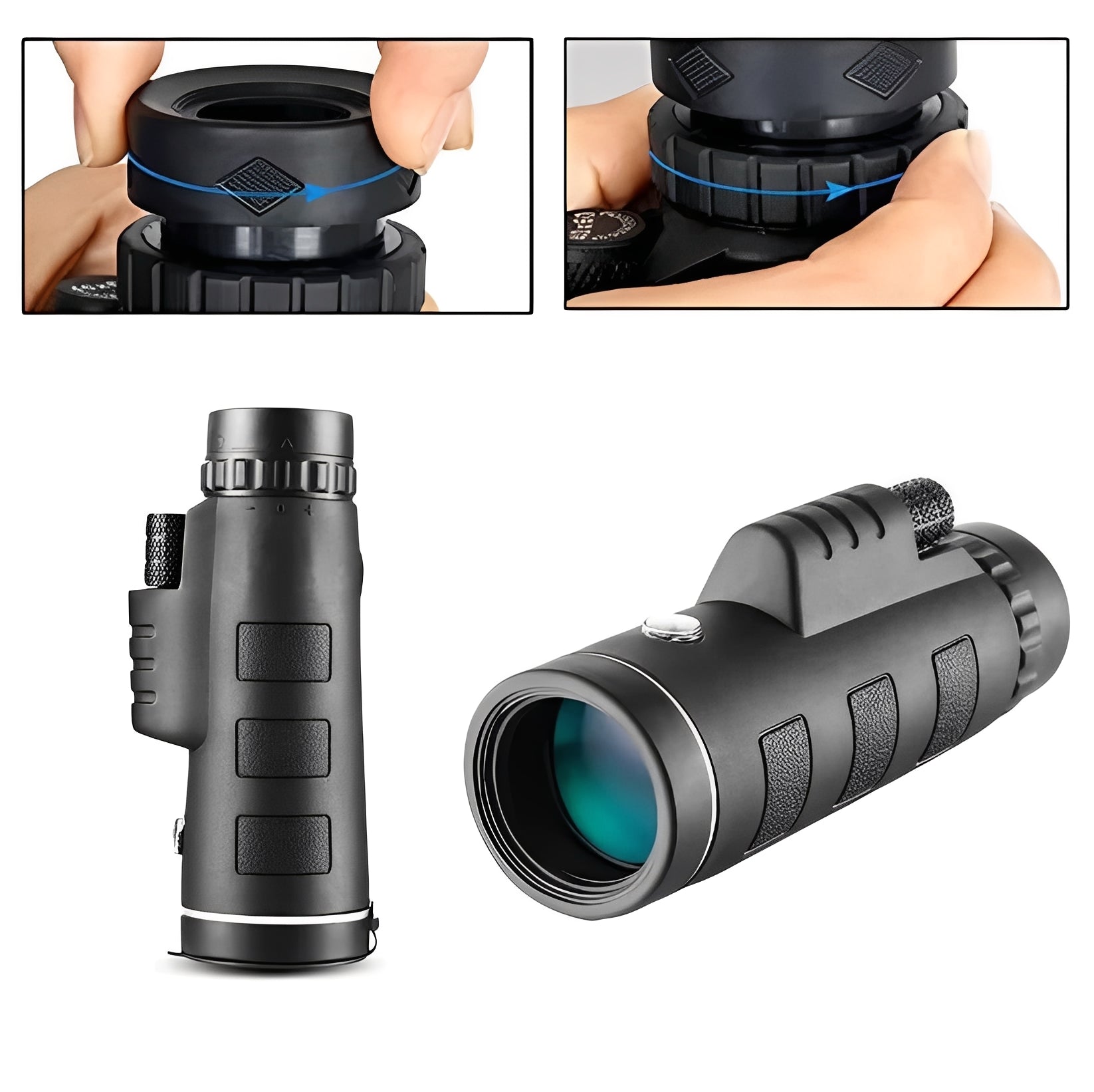 High-Power 40x60 Portable Monocular Telescope with Smartphone Adapter & Adjustable Tripod - Perfect for Outdoor Adventures