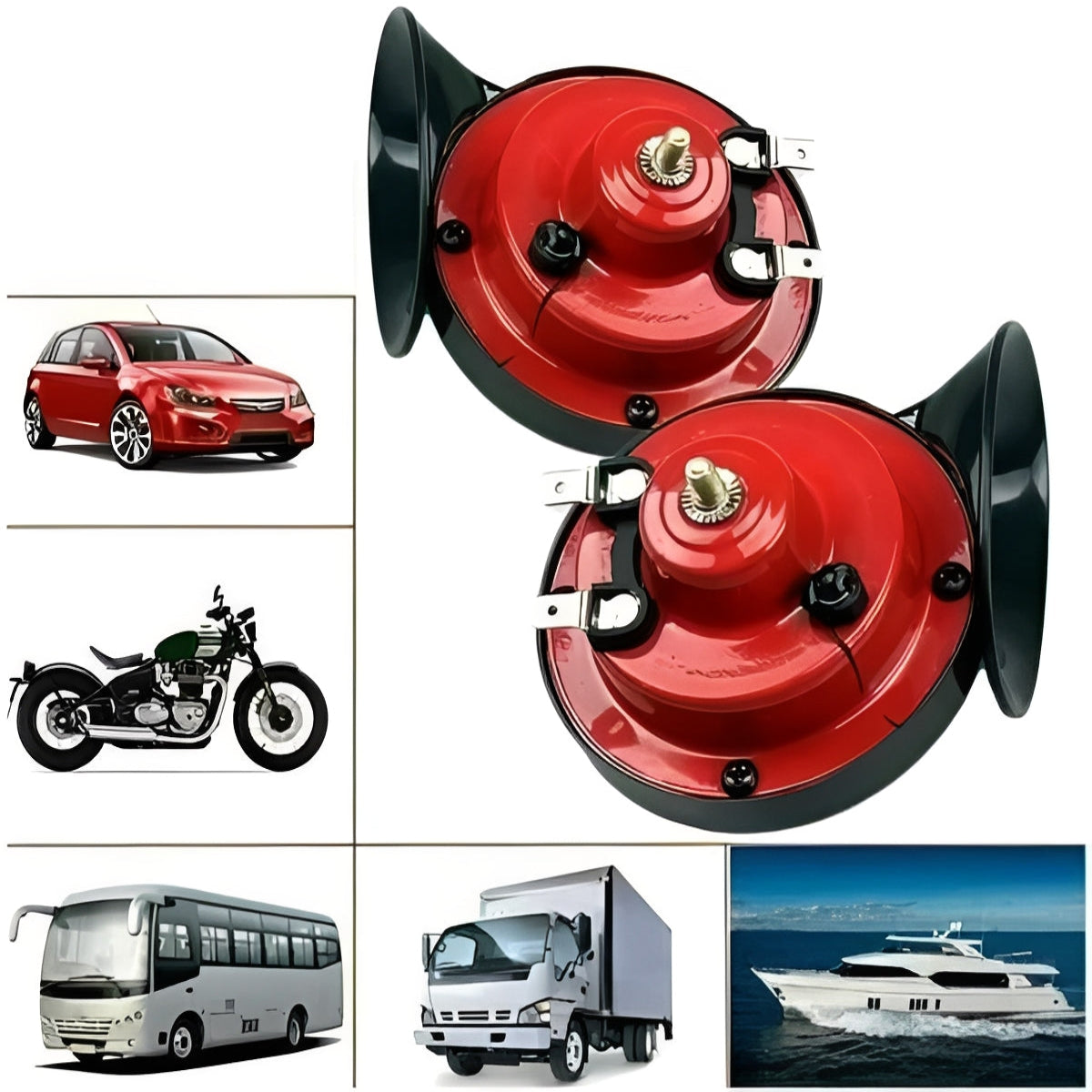 High-Performance Electric Vehicle Horn with Built-In Compressor - Loud, Durable & Easy to Install