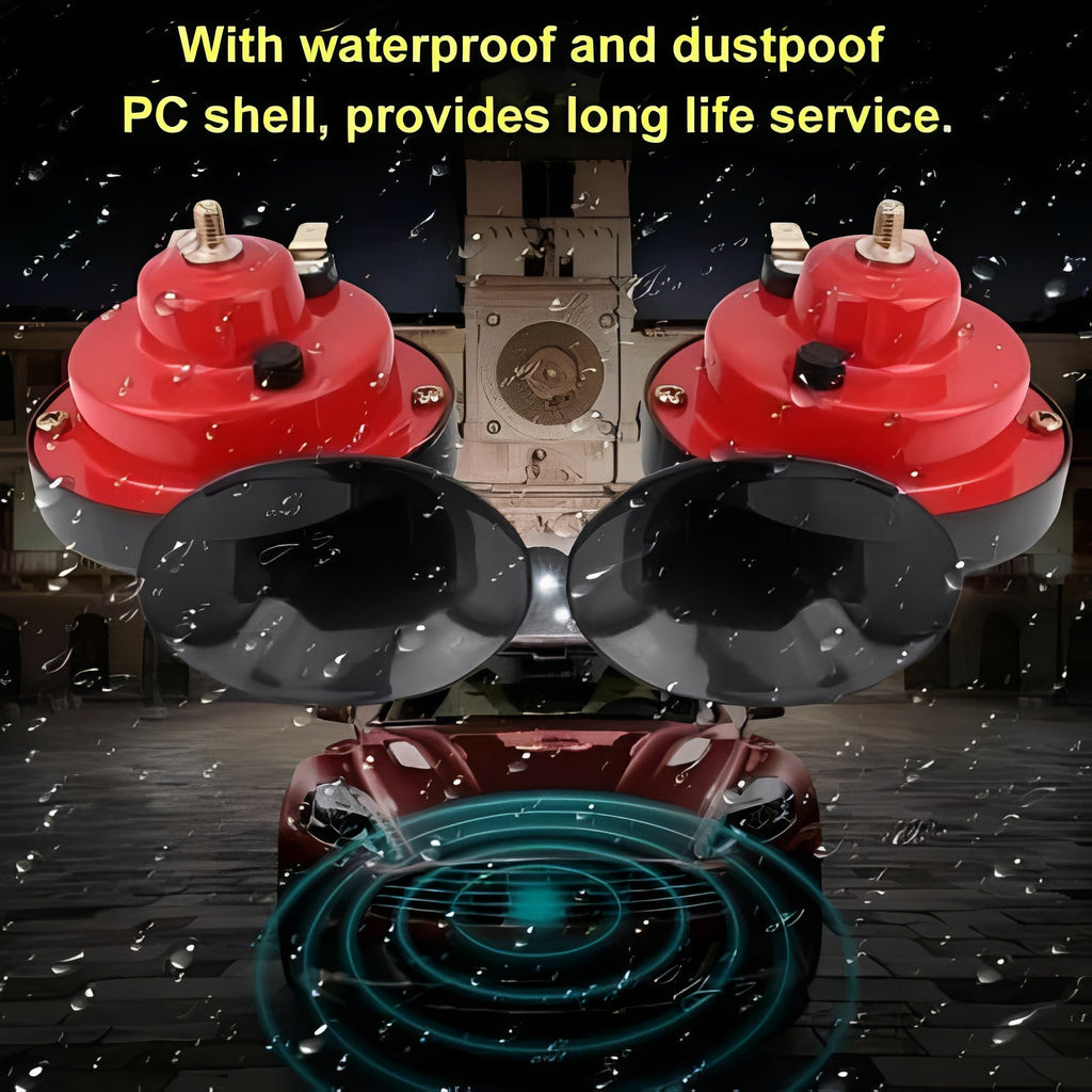 High-Performance Electric Vehicle Horn with Built-In Compressor - Loud, Durable & Easy to Install