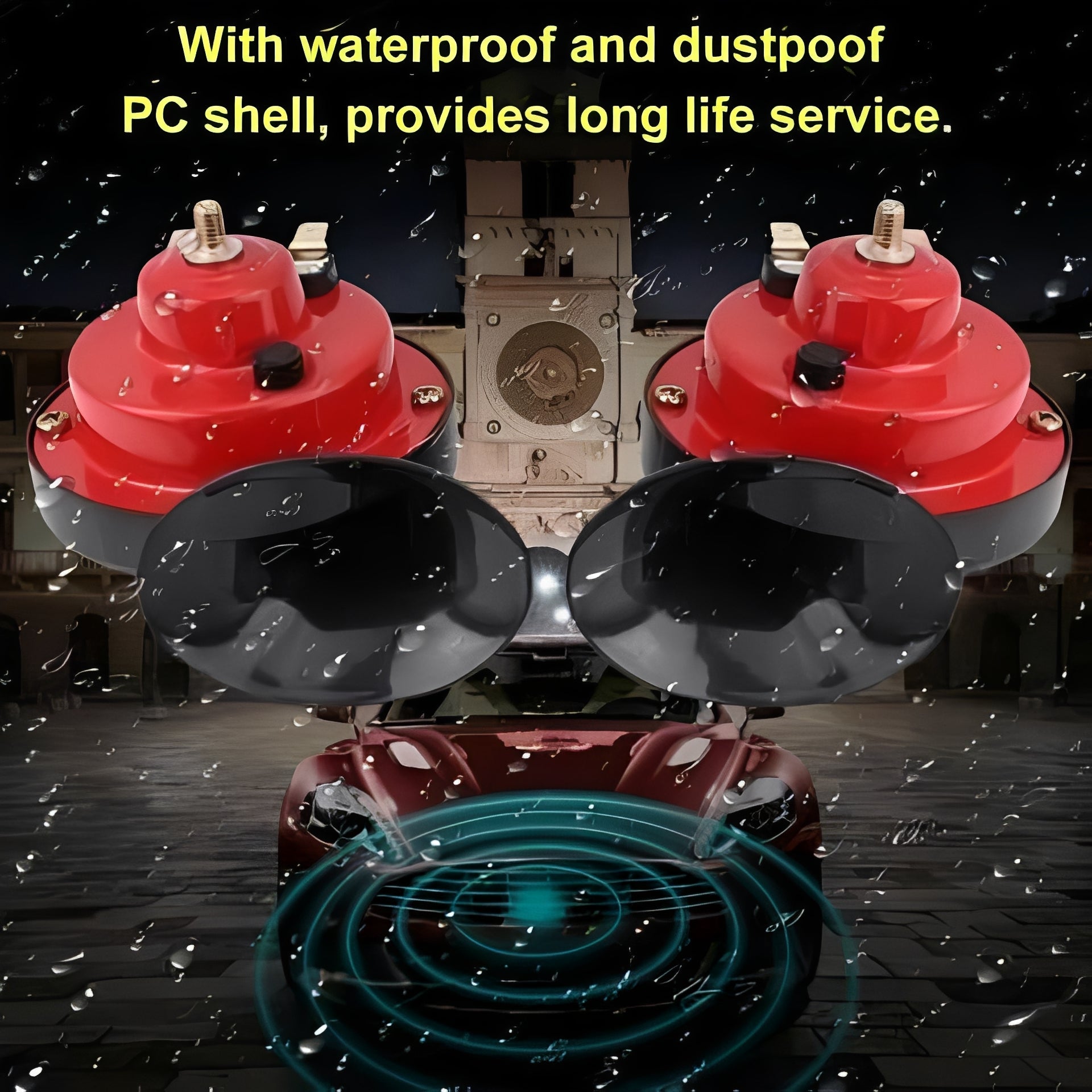 High-Performance Electric Vehicle Horn with Built-In Compressor - Loud, Durable & Easy to Install