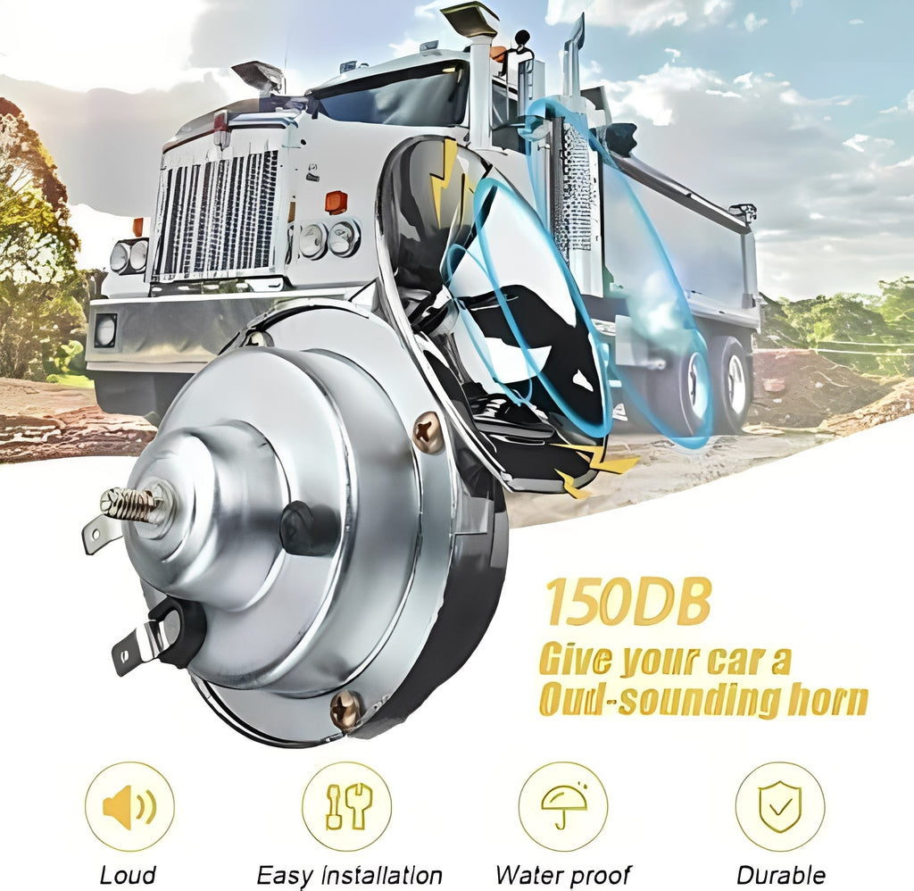 High-Performance Electric Vehicle Horn with Built-In Compressor - Loud, Durable & Easy to Install