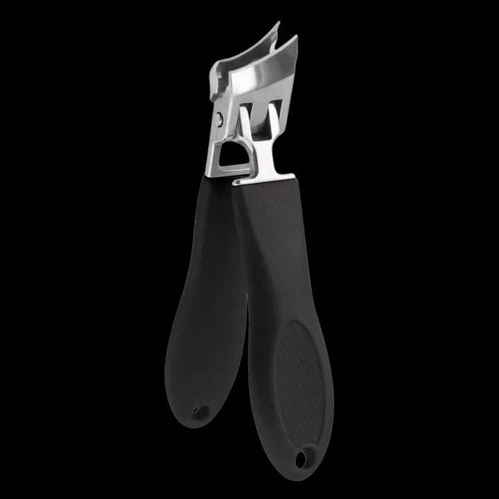 Ergonomic Wide Jaw Nail Clipper with Curved Cutting Edge - Manual Design for Precision Grooming