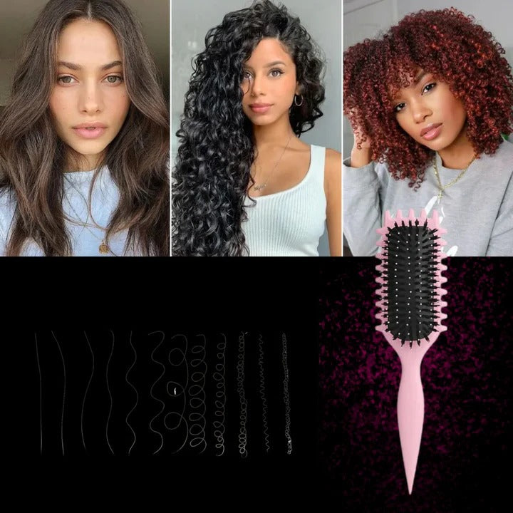Professional Hair Styling Brush for Curl Shaping & Blow Drying - Effortless Volume & Shine