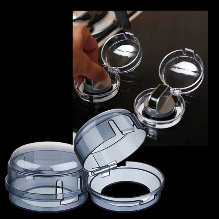 Snap-On Stove Knob Covers - 4-Piece Set for Home Safety & Childproofing