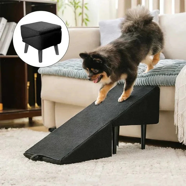 Adjustable 2-in-1 Pet Ramp & Step Stool - Versatile Pet Access Solution for Dogs & Cats