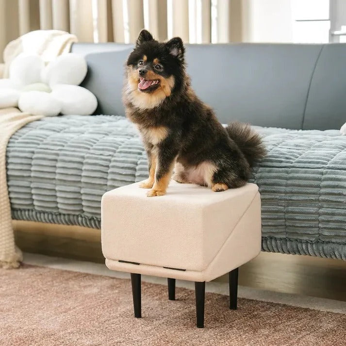 Adjustable 2-in-1 Pet Ramp & Step Stool - Versatile Pet Access Solution for Dogs & Cats