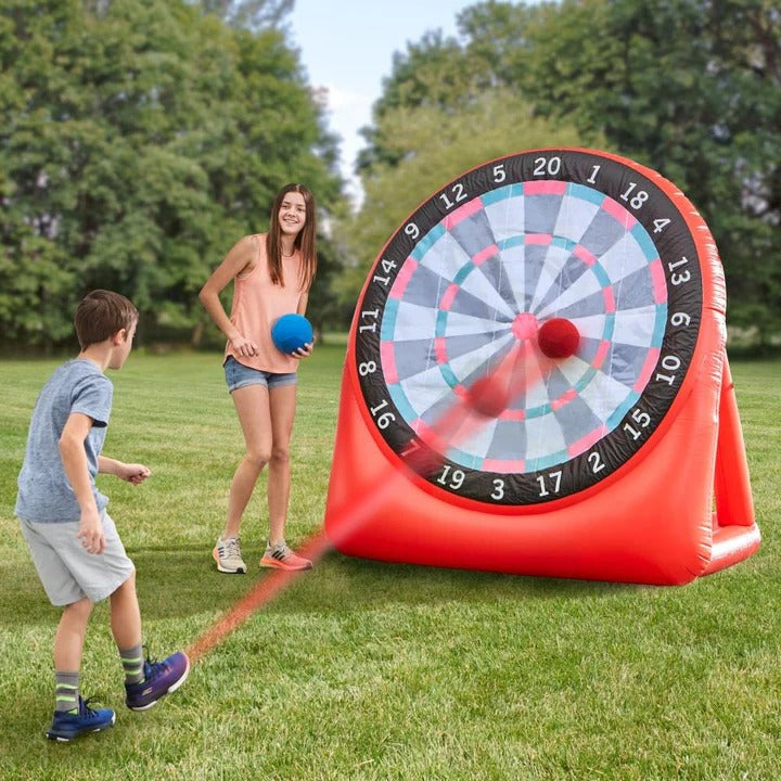 Inflatable Football Kick Target with Adhesive Surface & Pump - Perfect for Training & Fun!