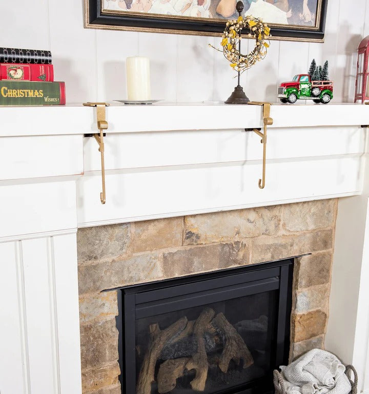 Adjustable Weighted Mantle Hook for Holiday Stockings & Greenery - Sturdy & Stylish Decoration Solution