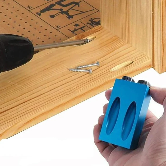 Precision Timber Drilling Guide Jig for Angled Pocket Holes – Adjustable, Durable, and Easy-to-Use Woodworking Tool