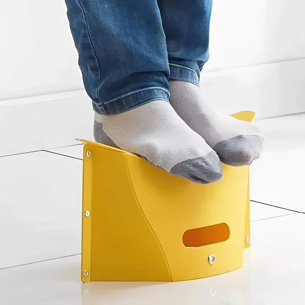 Compact Portable Folding Step Stool with Convenient Carry Handle - Lightweight & Space-Saving Design