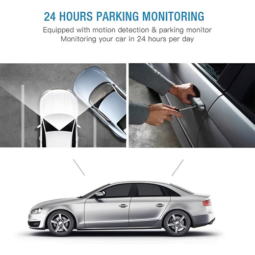 1080P Front and Rear Dash Camera for Vehicles - Dual Lens Car DVR with Night Vision & Loop Recording