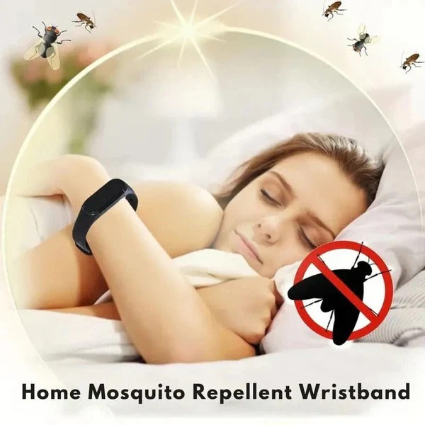 Ultrasonic Mosquito Repellent Wristband with Clip-On Design - Wearable Insect Deterrent for Outdoor Protection