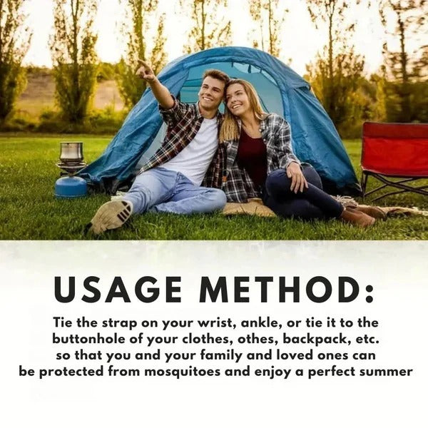 Ultrasonic Mosquito Repellent Wristband with Clip-On Design - Wearable Insect Deterrent for Outdoor Protection