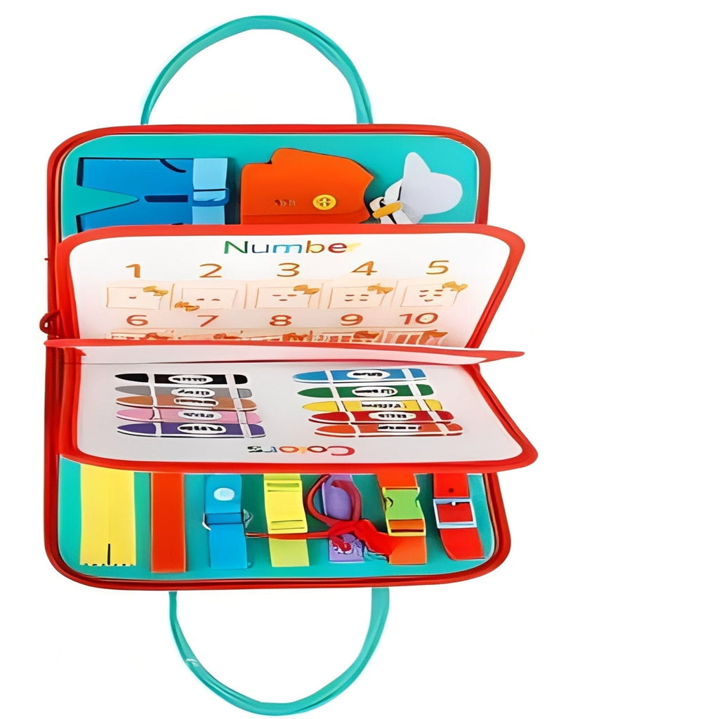 Interactive Kid's Activity Board with Textures, Movable Parts & Engaging Features - Perfect for Sensory Play