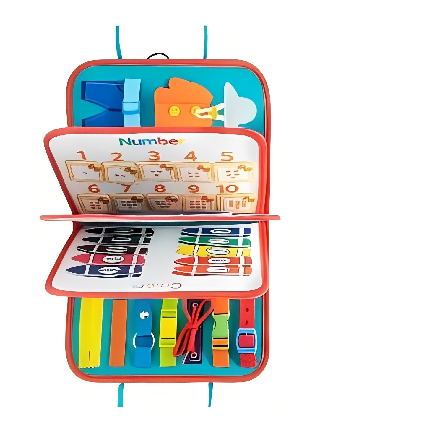 Interactive Kid's Activity Board with Textures, Movable Parts & Engaging Features - Perfect for Sensory Play