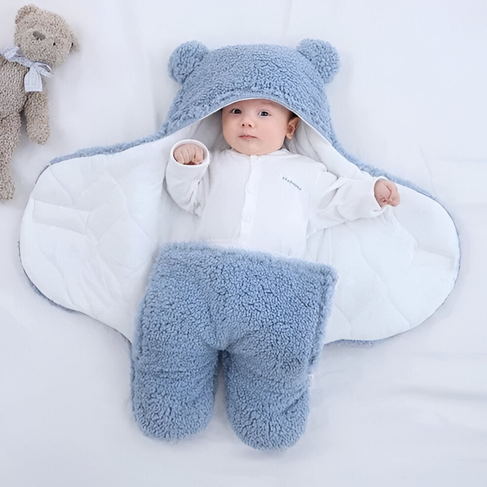 Cozy Baby Wrap Blanket - Soft, Plush Fabric for Nursery & Stroller | Ideal for Newborns