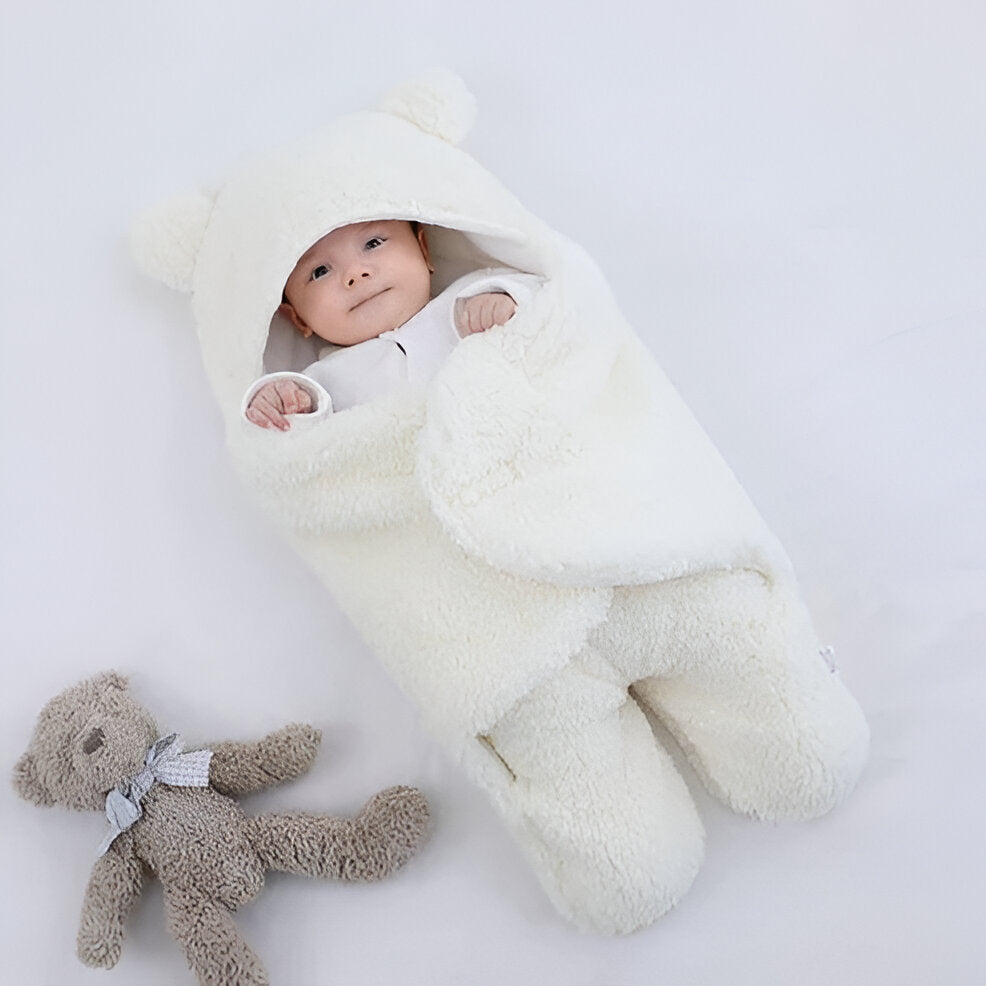 Cozy Baby Wrap Blanket - Soft, Plush Fabric for Nursery & Stroller | Ideal for Newborns