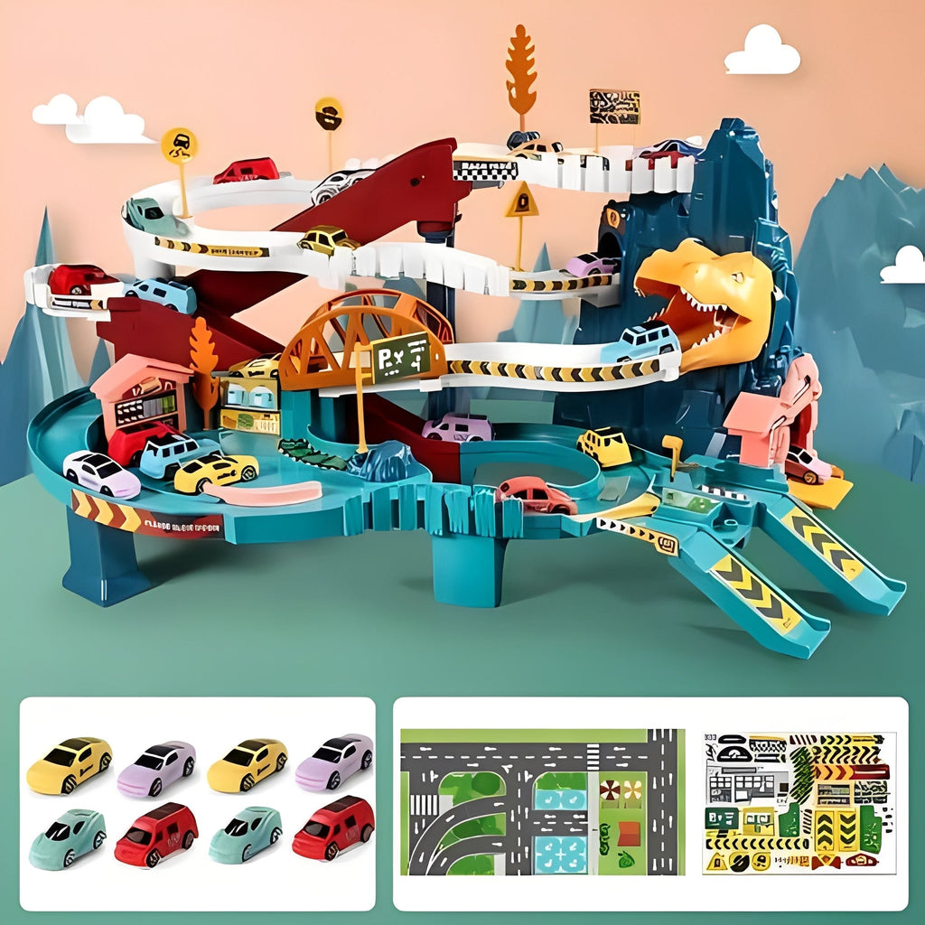 Adventure Circuit Dinosaur Race Track - Flexible Path Construction for Endless Fun!