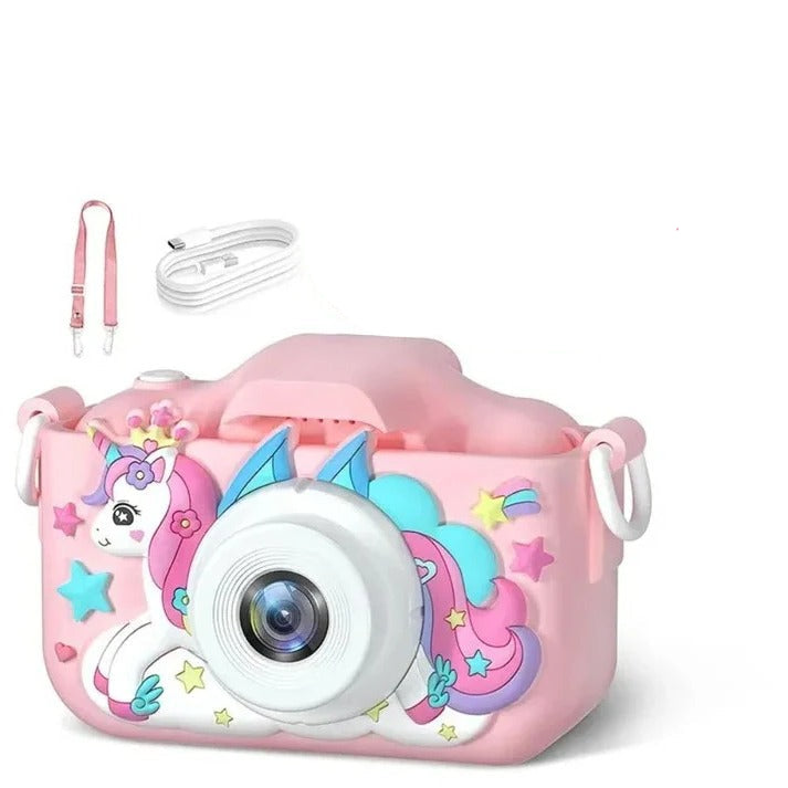 Kids Digital Camera with Dual Lens, Rechargeable Battery & Fun Features - Perfect for Young Photographers!
