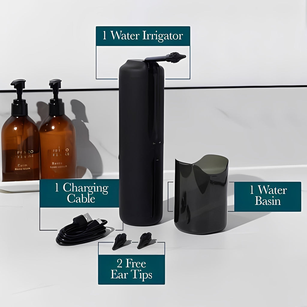 USB Rechargeable Water-Based Ear Rinsing Device for Safe and Effective Ear Cleaning