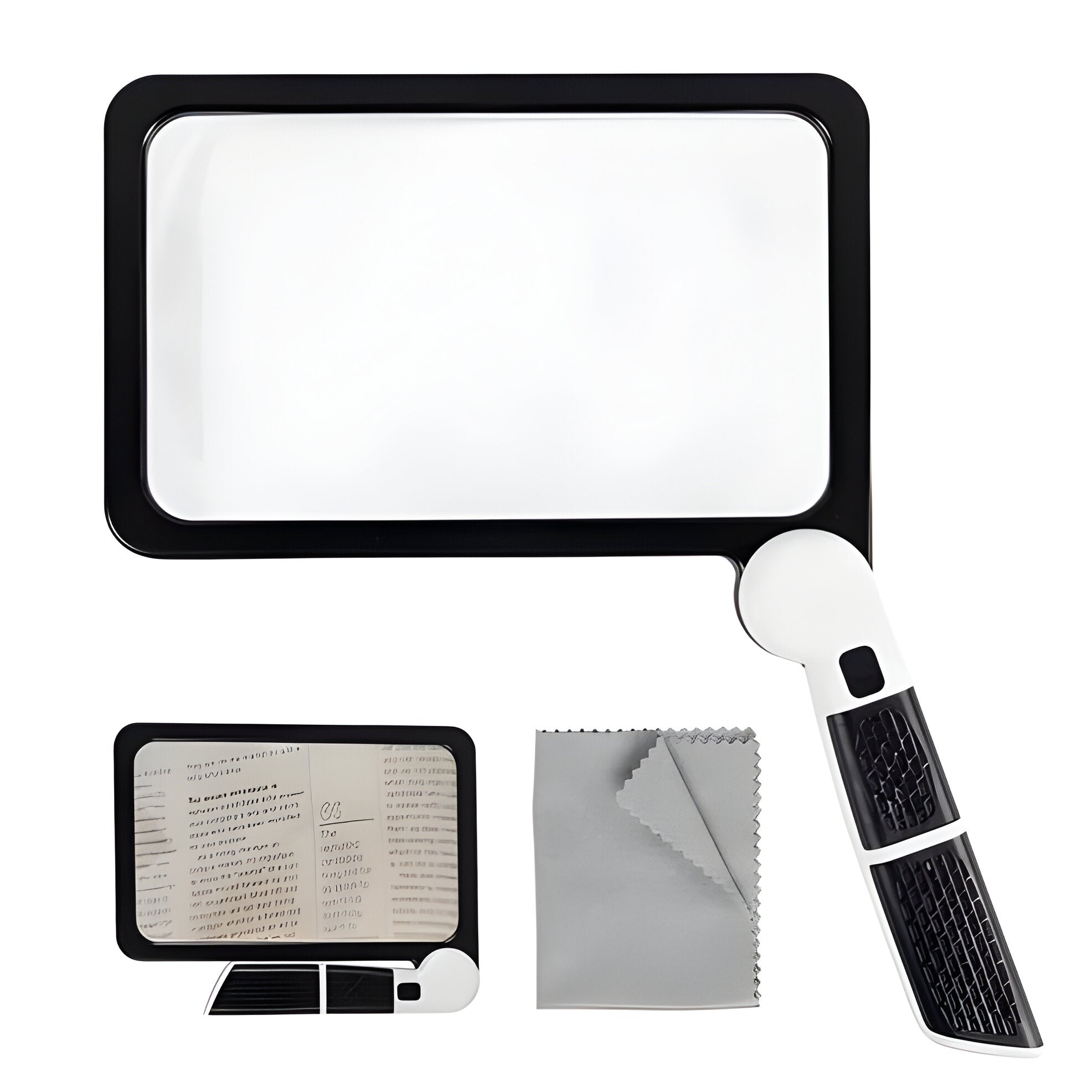 Collapsible LED Magnifying Glass with Illuminated Optical Enhancer - Foldable & Portable for Enhanced Viewing