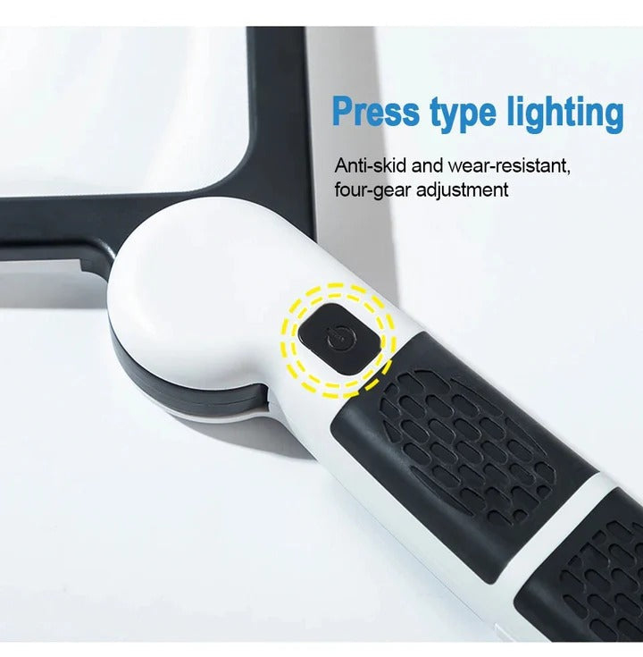 Collapsible LED Magnifying Glass with Illuminated Optical Enhancer - Foldable & Portable for Enhanced Viewing