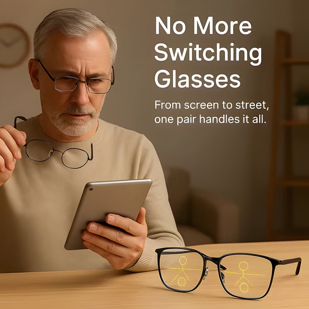 Light Adaptive Progressive Glasses - Transition Lenses for Clear Vision in Any Lighting